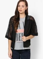 Dorothy Perkins Black Lace Insert Kimono