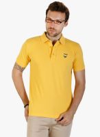 Duke Yellow Solid Polo T-Shirt
