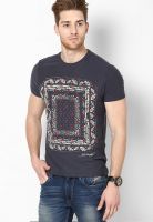 Ed Hardy Navy Blue Crew Neck T Shirt