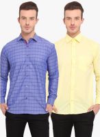 Ennoble Pack Of 2 Multicoloured Checked Slim Fit Casual Shirt