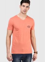 Forca By Lifestyle Orange V Neck T-Shirt