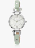 Fossil Es3743 Green/Silver Analog Watch