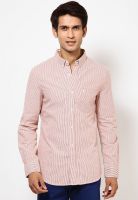 French Connection Brown Slim Fit Casual Shirt