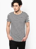 G-Star RAW Black Striped Round Neck T-Shirts