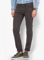 Gas Dark Grey Low Rise Skinny Fit Jeans