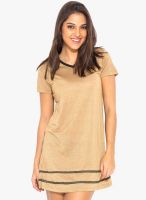 Globus Beige Solid Shift Dress