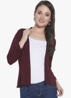 Globus Maroon Solid Shrug