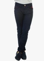 Globus Solid Navy Blue Regular Fit Jeans