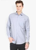 HW Grey Solid Regular Fit Casual Shirt
