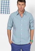 Indian Terrain Green Casual Shirt