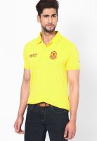 Indigo Nation Yellow Slim Fit Polo T Shirt