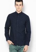 Jack & Jones Navy Blue Casual Shirt