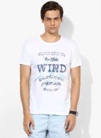 Jack & Jones White Printed Round Neck T-Shirts