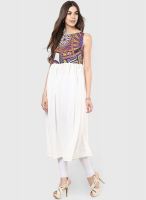 La Firangi Off White Printed Kurtis