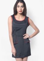 Meira Black Colored Solid Bodycon Dress
