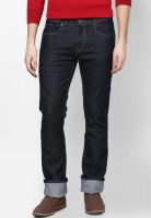 Mufti Solid Blue Regular Fit Jeans