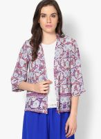 New Look New Look Neon Coral Floral Print Border Kimono