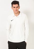 Nike White Solid Polo T-Shirts