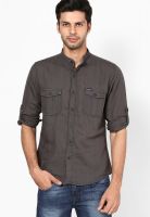 Pepe Jeans Olive Solid Casual Shirt