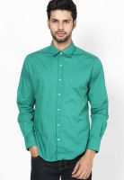 Peter England Green Full Sleeve Casual Shirt