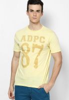 Phosphorus Yellow Round Neck T-Shirt By ADPC
