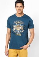 Proline Blue Printed Round Neck T-Shirts