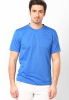 Puma Blue Solid Round Neck T-Shirts