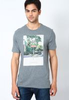 Puma Grey Graphic Round Neck T-Shirts