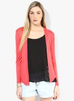 Raindrops Pink Solid Shrug