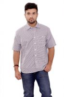 SML Men's Solid Casual Reversible Brown Shirt