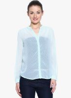 SbuyS Aqua Blue Emberoidered Shirt