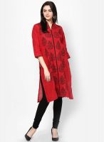 Shree Red Printed Kurtis