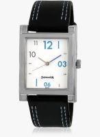 Sonata 7925Sl04 Black/White Analog Watch