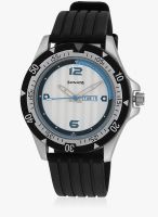 Sonata Nf7930pp09j Black/White Analog Watch