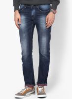 Spykar Blue Low Rise Narrow Fit Jeans