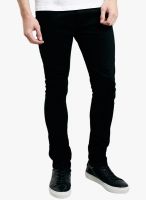 TOPMAN Black Mid Rise Skinny Fit Jeans