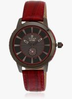 Titan 2523Nl01 Maroon/Black Analog Watch