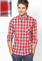 United Colors of Benetton Full Sleeve Multicolored Herringbone Check Shirt