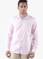 Vintage Pink Slim Fit Casual Shirt