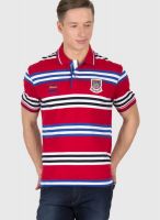 Wilkins & Tuscany Red Striped Polo T-Shirts