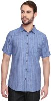 Zovi Men's Printed Casual Blue Shirt