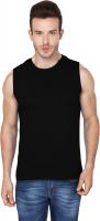 99Tshirts Solid Men's Round Neck Black T-Shirt