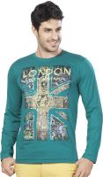 AJC Graphic Print Men's Round Neck Green T-Shirt AJC Graphic Print Men's Round Neck Green T-Shirt