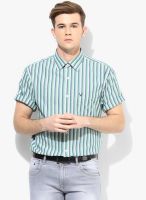 Allen Solly GREEN SLIM FIT CASUAL SHIRT