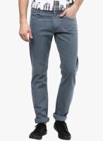 American Crew Washed Light Grey Regular Fit Jeans