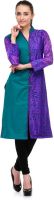 Bitterlime Casual Self Design Women's Kurti(Green)