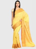 Bunkar Chanderi Cotton Banarasi Multi Gold Saree