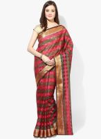 Bunkar Maroon Printed Saree