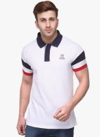 Canary London White Solid Polo T-Shirts