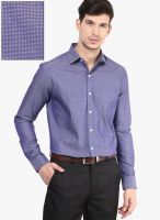 Code by Lifestyle Blue Slim Fit Formal Shirt